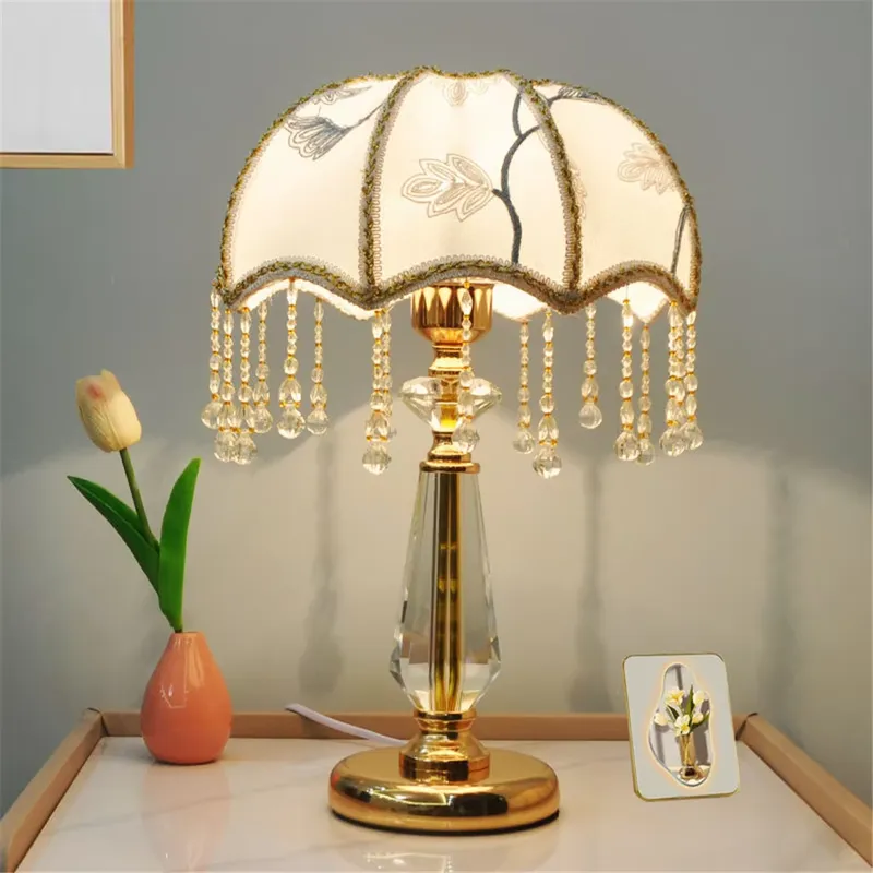 Solar Lamp - French Creative Crystal Table Lamp LED